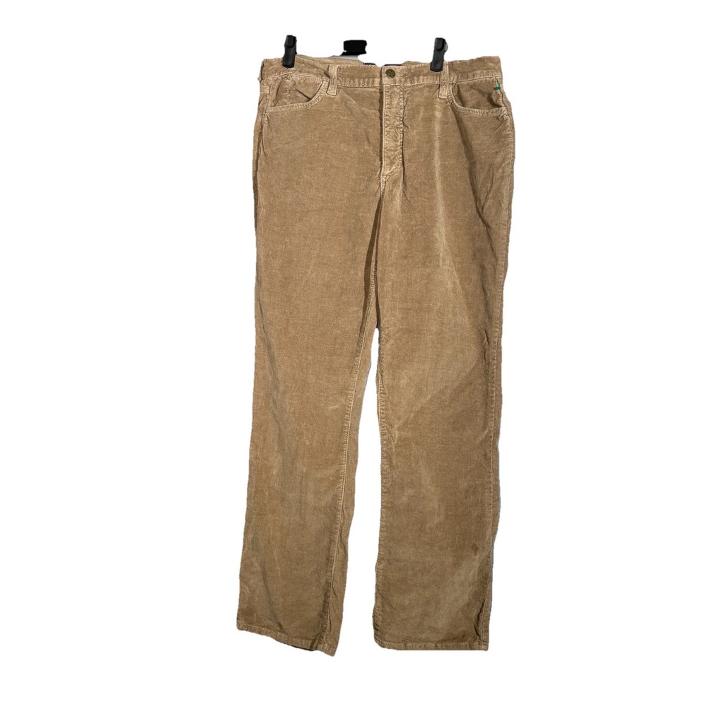 NYDJ Pants Womens Size 16P Tan Corduroy Straight Leg Mid Rise Classic